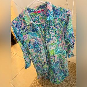 Lilly Pulitzer button down coverup